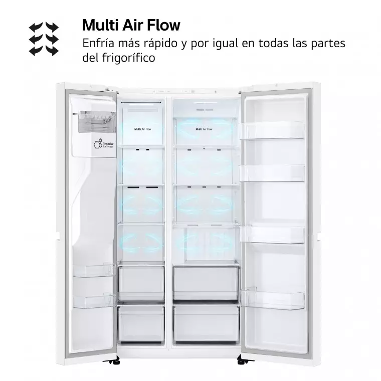 LG Frigorífico Side By side  Serie 400,  Blanco E, 641 L, GSLC40SWPE
